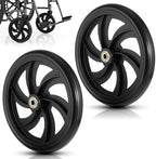 2 Pcs Replacement Wheelchair Wheels for Walkers Rollator Walker Pair of 7.5-Inch Replacement-Wheels Wheelchair Front Wheels Anti Slip Walker Rubber Replacement for Adults, Seniors
