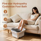 Pedicure Foot Spa with Bubble and Heat,Collapsible Foot Soaking Tub with Remote Control,Pedicure Tools for Feet,Foot Bath Soak Tub Gifts for Mens/Women,Mom/Dad