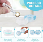 50 Pack Contact Lens Cases, Transparent Contact Cases Bulk in 5 colors, Cute Contact Lenses Case Leak-proof, Eye Contact Case for Home and Travel