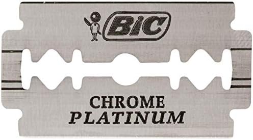 50 BIC Double Edge Razor Blades Chrome Platinum