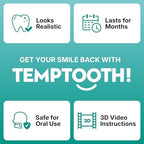 Temptooth Tooth Replacement Product with Coloring Material