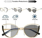 willochra Transition Photochromic cat eye progressive multifocal Reading Glasses For Women Presbyopia Sunglasses Readers