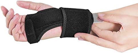 Bracoo Wrist Splint, Breathable Hand Stabilizer Brace for Carpel Tunnel Syndrome, Tendonitis, and Acute Sprains, Supports All Wrist Sizes, Black, WP30, 1 Count