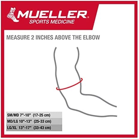 Mueller Sports Medicine 4-Way Stretch Premium Knit Elbow Compression Sleeve, Thermo Reactive, Elbow Pain Relief Brace for Men and Women