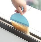 Small Broom and Dustpan Set for Home, Mini Clean Brush with Dust Pans Cute Hand Broom Brush Dust Pan with Hanger Hole, Small Cleaning Brush Set for Desktop Computer Table Keyboard (green-1pc)