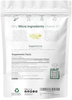 Micro Ingredients Vitamin E 1000 IU, 240 Softgels | Pure Vitamin E Oil Pills | Antioxidant Supplements for Skin and Face | Non-GMO, Gluten Free