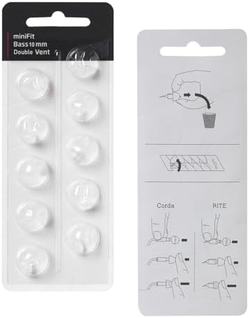 Hearing Aid Domes for Oticon Replacements, Oticon Minifit Double Vent Bass Domes (10 mm/3 Packs）, Universal Domes for Oticon Hearing Aid Supplies.