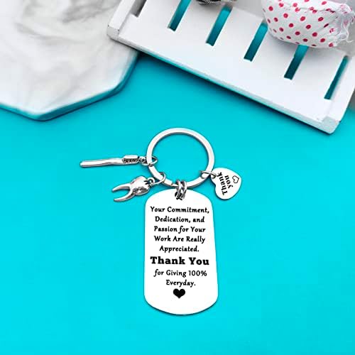 Xiahuyu Dentist Gifts Keychain Dentist Appreciation Gifts Dental Hygienist Gift Dental Assistant Gift Dental Nurse Gift Christmas Birthday Retirement Thank You Gifts for Dental Employee Staff