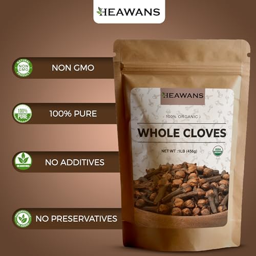 Heawans Organic premium Grade Whole Cloves 1 LB |16 oz (456g) (16 oz)