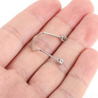 Generic 2pcs Eyeglass Nose Bracket - Stainless Steel Spectacles Nose Pad Support Bracket - Metal Eyewear Bridge Holder Accessory for Adults Eyeglass Frames Replacement