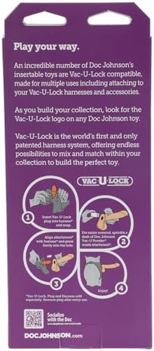 Doc Johnson Vac-U-Lock - The Realistic Dildo - 8 Inch ULTRASKYN - F-Machine and Harness Compatible - for Adults Only, Caramel