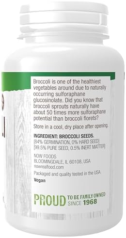 NOW Foods, Broccoli Seeds For Sprouting, Non-GMO Project Verified, 4 Ounces