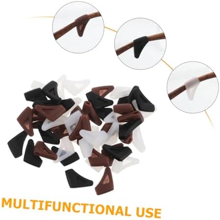 OSALADI 60Pcs Eyeglass Temple Tips Slip Silicone Ear Grips for Eyewear Design Retainers for Running Cycling and Active Lifestyles