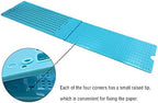 9 Lines 28 Cells Braille Writing Slate with 2 pcs Styluses, Braille Slate Kit, Blue