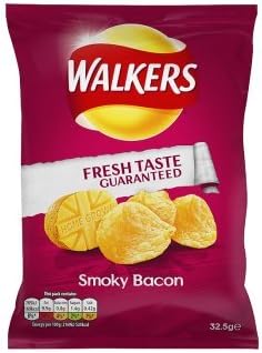 Walkers Crisps - Traditional British Bags of Walkers in Various Flavours- 24 x 32.5g (Smokey Bacon)