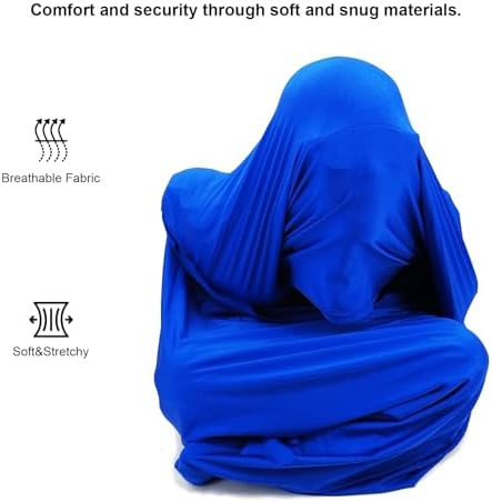 Sensory Body Sock for Kids, 13+ Years Old, X-Large Size,65" H x 29", Good for Height 61"+, Navy Blue