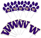 Desert Cactus University of Washington Cupcake Topper and Cake Toppers Set - UW Huskies 25 Pcs Party Supplies, Decorations and Favors