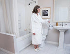 Healthcraft Products PT Rail Right Side: Fold Down Bathroom Safety Rails - 32", Powder Coat White