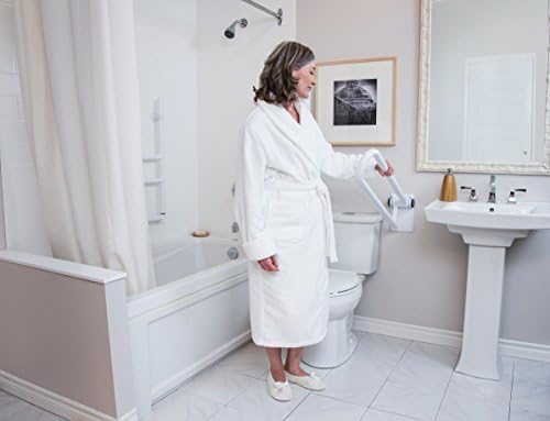 Healthcraft Products PT Rail Right Side: Fold Down Bathroom Safety Rails - 32", Powder Coat White