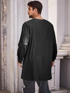 Runcati Mens Medieval Pirate Costume Tunic Renaissance Viking Lace Up Cotton Shirts Knight Warrior LARP Halloween Tops