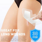 30 Pack 4"x10" Waterproof Adhesive Island Dressing for Post-Surgery Recovery | Sterile Bordered Gauze Bandages with Non-Stick Pad for Knee/Hip Replacement, Surgical Incision Care & Shower Protection