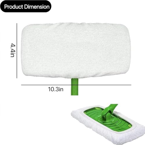 1pcs Microfiber Cleaning Mop Replacement Pad -Flat Floor Mop Cloth, Washable & Durable, Suitable for Wet and Dry Use, Easy to Clean (White)