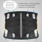 Back Brace for Lower Back Pain, for Men and Women, Superior Support Belt for Sciatica, Herniated Disc, and Scoliosis Relief - Breathable Lumbar Support for Work and Heavy Lifting