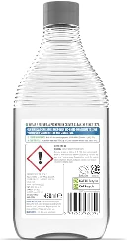 Ecover Dishwasher Rinse Aid, Sparkling Dishes and Quick Drying Action, For The Ultimate Clean, Pack of 1, 450ml
