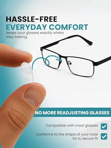 SPORTS WORLD VISION Glasses Nose Pads | Premium Quality Soft Silicone A-Shape Nose Pads for Glasses | 11mm Push-in Glasses Cushions in 2 Pairs