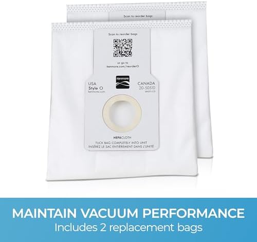 Kenmore 53294 Style O HEPA Cloth Vacuum Bags for Kenmore Upright Vacuum Cleaners 6 Pack