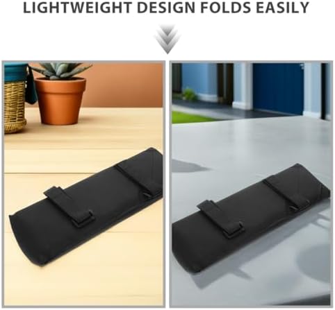 FOMIYES Outdoor Armrest Cushion Pad for Folding Beach Chair, Elbows Armrest Cover with Soft Padding, Black Arm Rest Pillow for Camping, Patio, Lawn Lounger Accessories