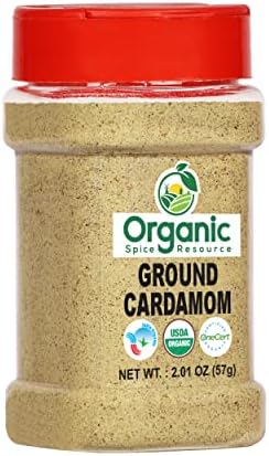 Organic Cardamom Ground/Powder | 2.01 oz - 57g | USDA Organic | Vegan | Non-GMO, All Natural Blend - 100% Raw from India, by SHOPOSR