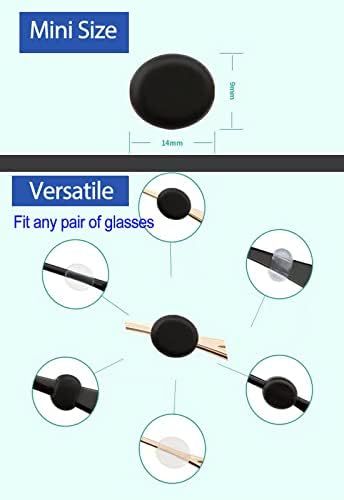 lvvfit Silicone Eyeglasses Temple Grips Retainer, Anti-Slip Soft Silicone Glasses Retainers, Mini Eyewear Retainer, Frame Grips for Spectacle, Eyewear, Glasses, Sunglasses (10 Pairs Clear)