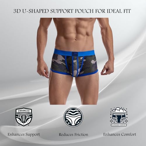 JOCKMAIL Men's Boxer Briefs Mens Underwear Boxer Briefs with Men's Boxer Shorts Camouflage Underwear