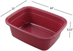 Farmoon 12 Quart Rectangular Wash Basin, Plastic Dishpan/Tub for Sink, 3 Packs