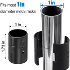 16 Pcs Wire Shelving Shelf Lock Clips for 1" Post, 8 Pairs of Shelving Sleeves Replacements for Wire Shelving System, Plastic Shelf Locking Clips Compatible with Thunder Group Metro and More