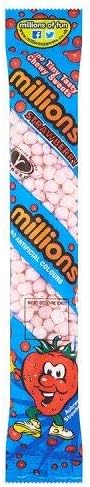 Millions Tubes Strawberry - 60g - Pack of 10