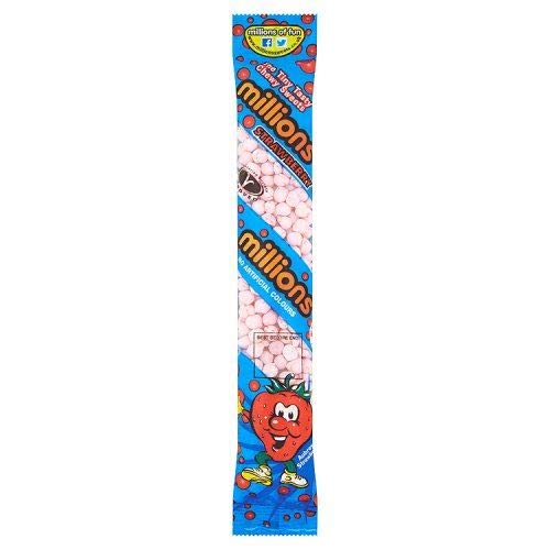 Millions Tubes Strawberry - 60g - Pack of 1