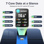 RunStar Scale for Body Weight, Precision Digital Bathroom Smart Scale with 3.5" TFT Color Large Display for BMI Muscle Mass Heart Rate, 22 Body Composition Analyzer Sync APP, 400lb