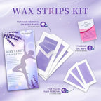 72PCS Wax Strips for Hair Removal for Women & Men - Waxing for Women - 48 Body & 27 Facial Wax Strips for Face, Arms, Legs, Underarms