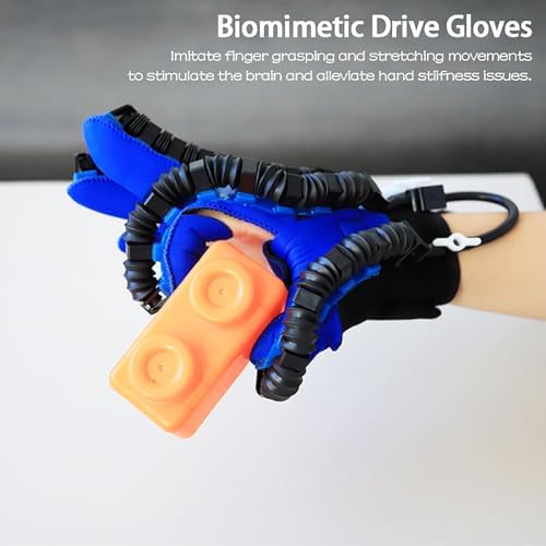 Rehabilitation Robot Gloves for Both Hands, Five-Finger Hand Function Strength Training, Rechargeable Robotic Hand Glove for Stroke Rehab