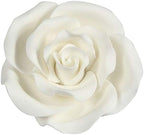 Culpitt WHITE 38mm M Edible Sugar Soft Roses Wedding Cup Cake Icing Decoration