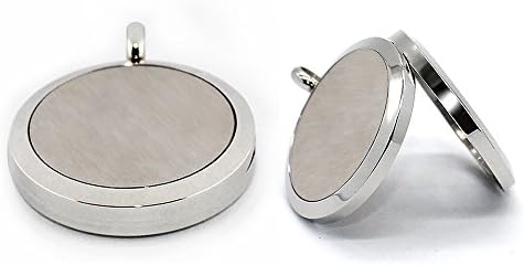 Aromatherapy Essential Oil Diffuser Necklace Stainless Steel lnspirational Locket Pendant(Flower)