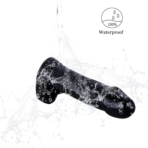4 Inches Mini Realistic Dildo for Beginners, Adult Sex Toys for G spot Stimulator Anal Plug Playing & Training Sets, Anal Plug Dildos for Women/Men/Gay (Black)