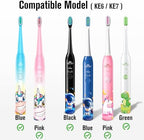 Dada-Tech Replacement Heads for Kids Electric Toothbrush DT-KE6 and DT-KE7 - Pack of 4 (Black)