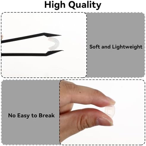 Xinjoduz 6 Pairs Eyeglass Nose Pads Cover, 4mm Wide Hole Clear Silicone Nose Pads for Eyeglass Nose-Pads Soft Cushion Slip-on Eyewear Protective Covers for Noses Bridge Pad Eye Glass Repairing Kit