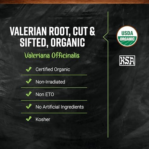 Frontier Organic Valerian Root, 1-Pound, Certified Organic, Kosher, Cut & Sifted, Bedtime Formulas and Sleep Pillows, Kosher