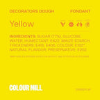 Colour Mill Decorators Dough Edible Cake Covering | Easy-to-Roll, Easy-to-Drape Fondant | Vanilla-Flavored Sugarpaste - 8.8 Ounce Yellow