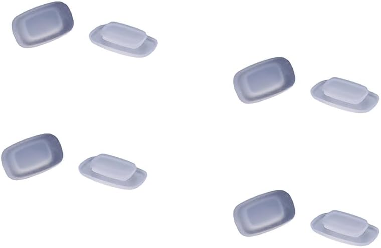 Eyeglass Nose Pads Pieces 11mm 4Pairs Replacement Square Rectangle Push Slide Slip in Silicone Nosepads for Eye Glasses Eyeglasses Sunglasses Costa Maui and More