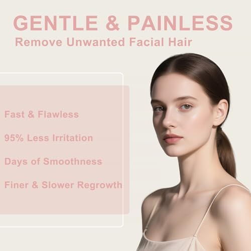 Facial Hair Removal for Women Face, Flawless Facial Depilatory Cream, At Home Defined Hair Remover Sensitive Skin Safe, 1.69 Fl Oz